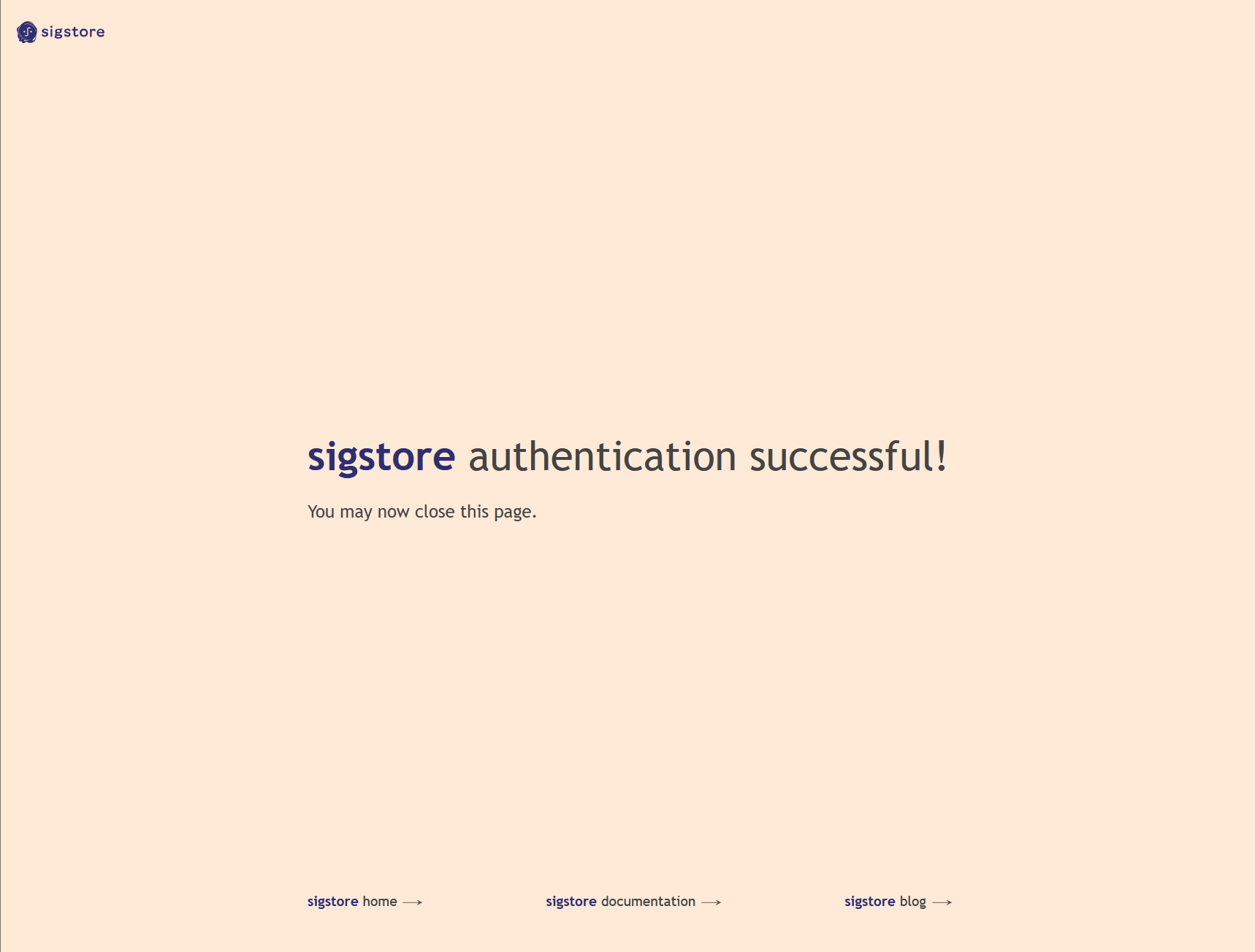 the Sigstore authentication flow